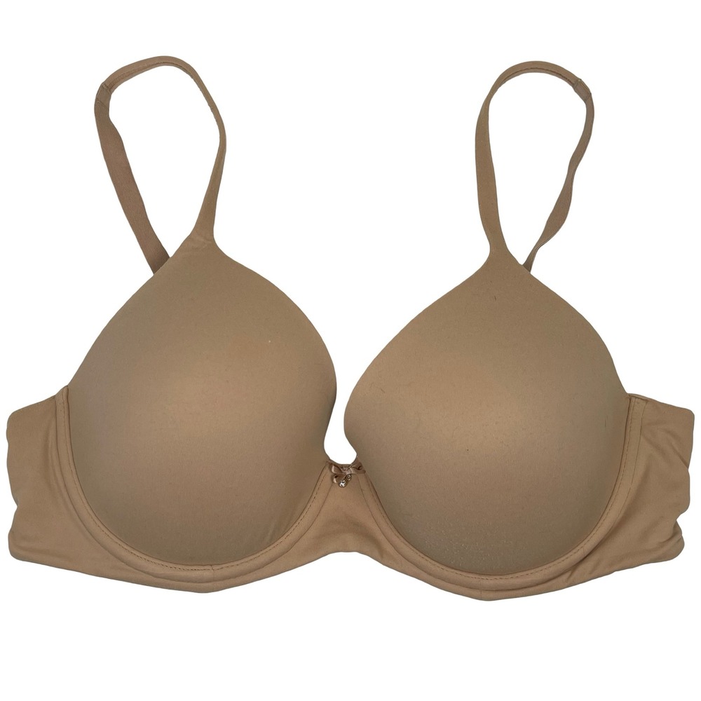 Soma Embraceable Perfect Coverage Women 34D Tan Underwire T-Shirt Bra 012204